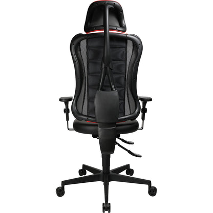TOPSTAR Gaming-Stuhl SITNESS® RS 110kg Muldensitz 50cm 48cm Synchronmechanik schwarz/rot
