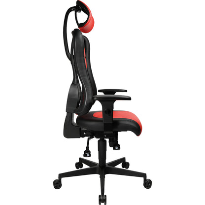 TOPSTAR Gaming-Stuhl SITNESS® RS 110kg Muldensitz 50cm 48cm Synchronmechanik schwarz/rot