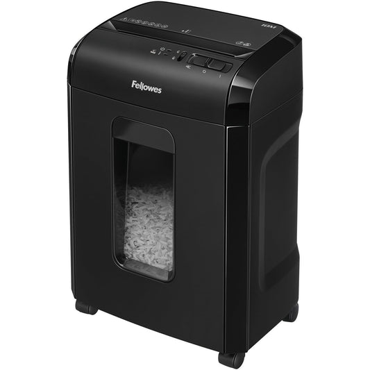 Fellowes® Aktenvernichter Powershred® 10M P-5 Papier, Heftklammern, Kreditkarten Partikelschnitt 10 Bl. schwarz