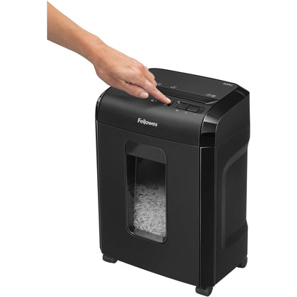 Fellowes® Aktenvernichter Powershred® 10M P-5 Papier, Heftklammern, Kreditkarten Partikelschnitt 10 Bl. schwarz