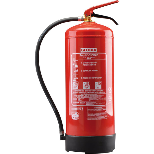 GLORIA Handfeuerlöscher PD 12 GA 55A, 233B, C 12kg 26,5 x 59 x 20,5 cm (B x H x T)