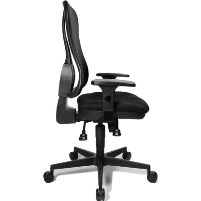 TOPSTAR Bürodrehstuhl Head Point SY 39-51cm Punktsynchronmechanik Rolle hart gebremst (für Teppichboden) Polyamid schwarz