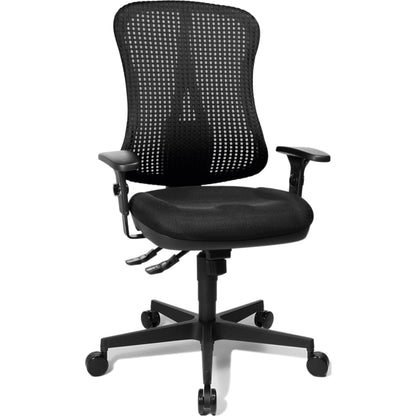 TOPSTAR Bürodrehstuhl Head Point SY 39-51cm Punktsynchronmechanik Rolle hart gebremst (für Teppichboden) Polyamid schwarz