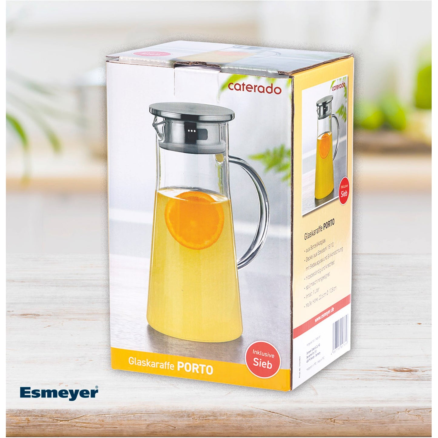 Esmeyer® Karaffe PORTO 1l Borosilikatglas transparent