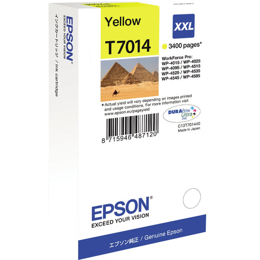 Epson Tintenpatrone Originalzubehör T7014 ca. 3.400 Seiten gelb 34ml