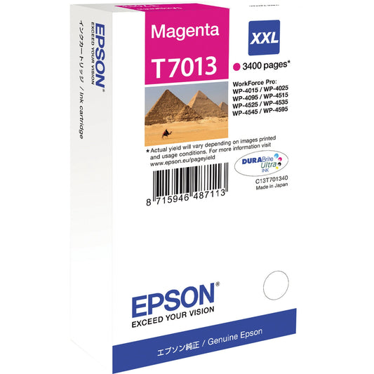 Epson Tintenpatrone Originalzubehör T7013 ca. 3.400 Seiten magenta 34ml