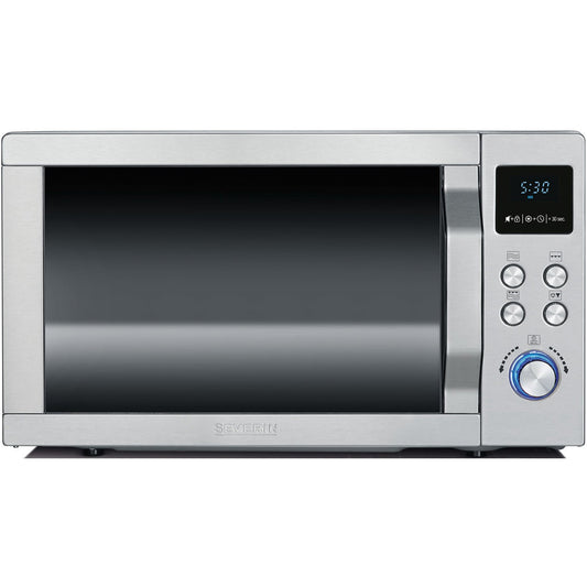 SEVERIN Mikrowelle MW 7751 45,2 x 26,2 x 38 cm (B x H x T) 9,9l 800W Grillrost Edelstahl, gebürstet