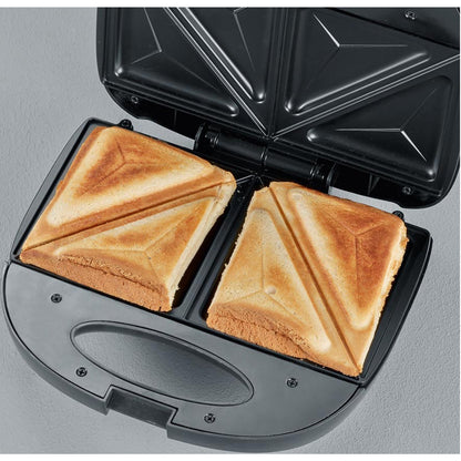 SEVERIN Sandwichmaker SA 2969 antihaft 600W Kunststoff/Edelstahl schwarz/silber