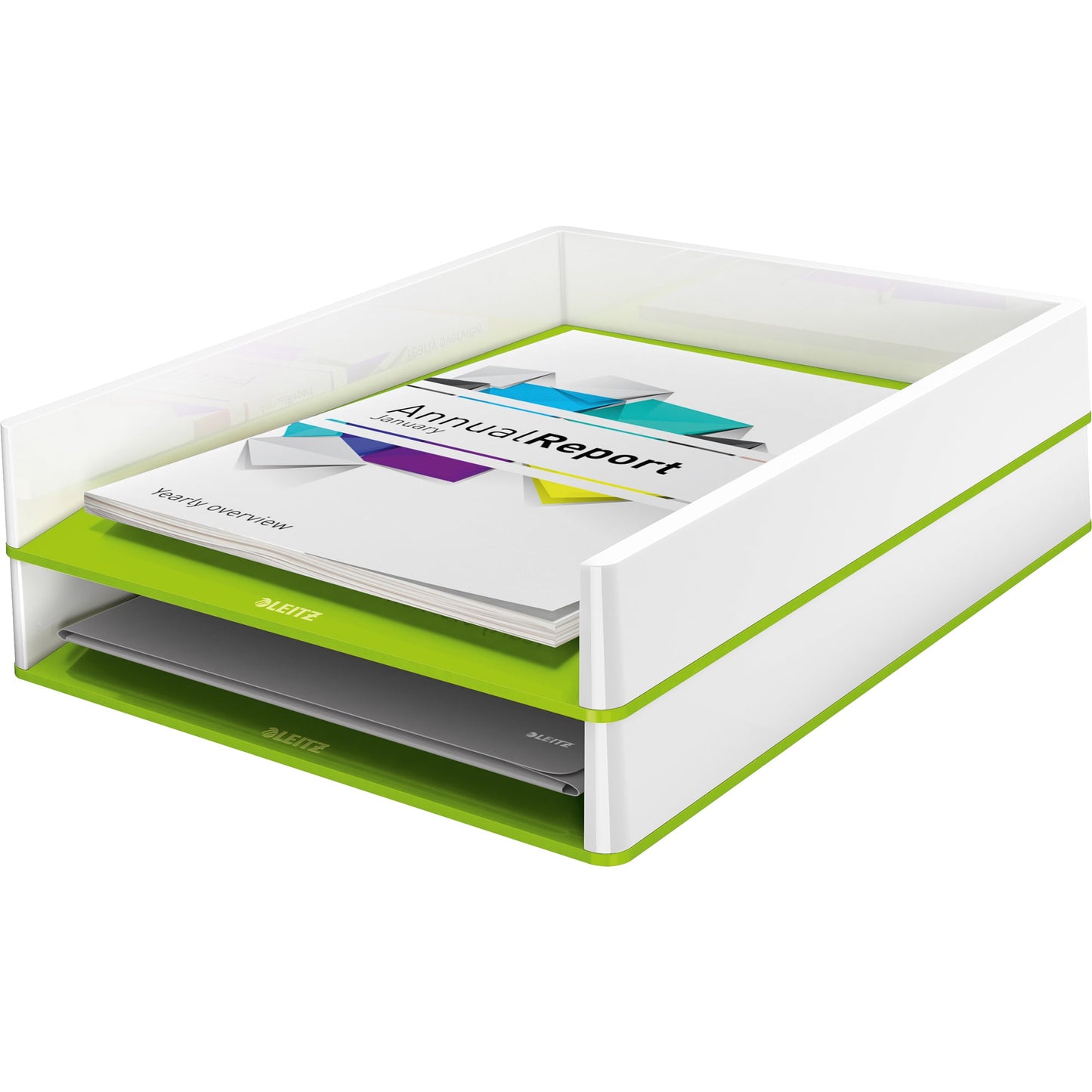 Leitz Briefablage WOW Duo Colour DIN A4, DIN C4, Folio, Letter Polystyrol Farbe: grün/weiß