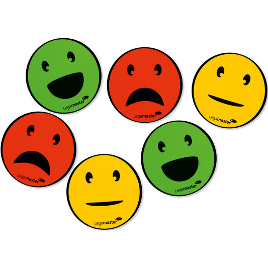 Legamaster Magnet Emoticon 50mm farbig sortiert 6 St./Pack.
