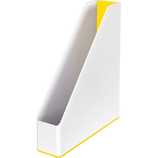 Leitz Stehsammler WOW Duo Colour 7,3 x 31,8 x 27,2 cm (B x H x T) DIN A4 Werkstoff: Polystyrol gelb/weiß