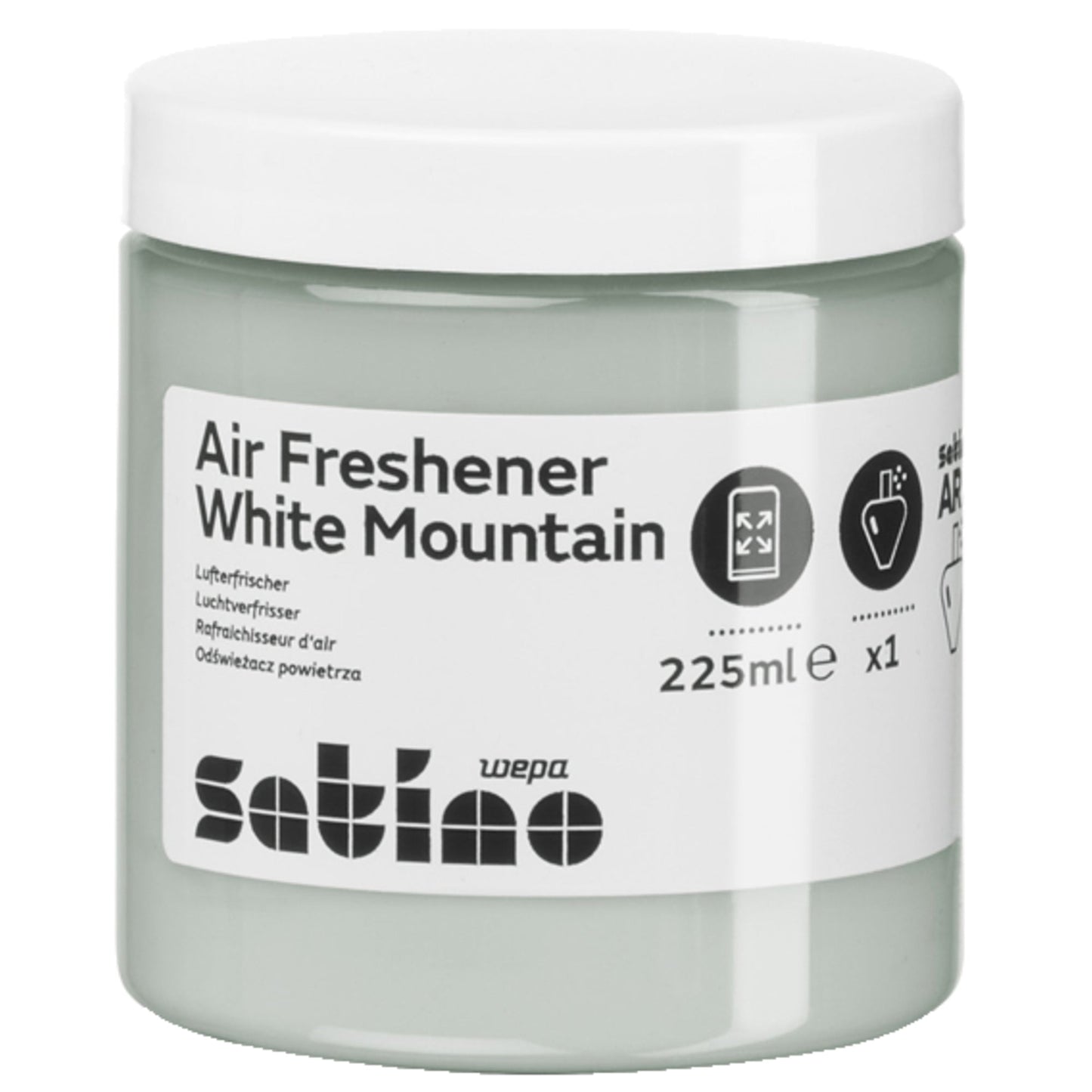 Satino by WEPA Lufterfrischer Duftfüllung White mountain 6 x 225 ml/Pack.
