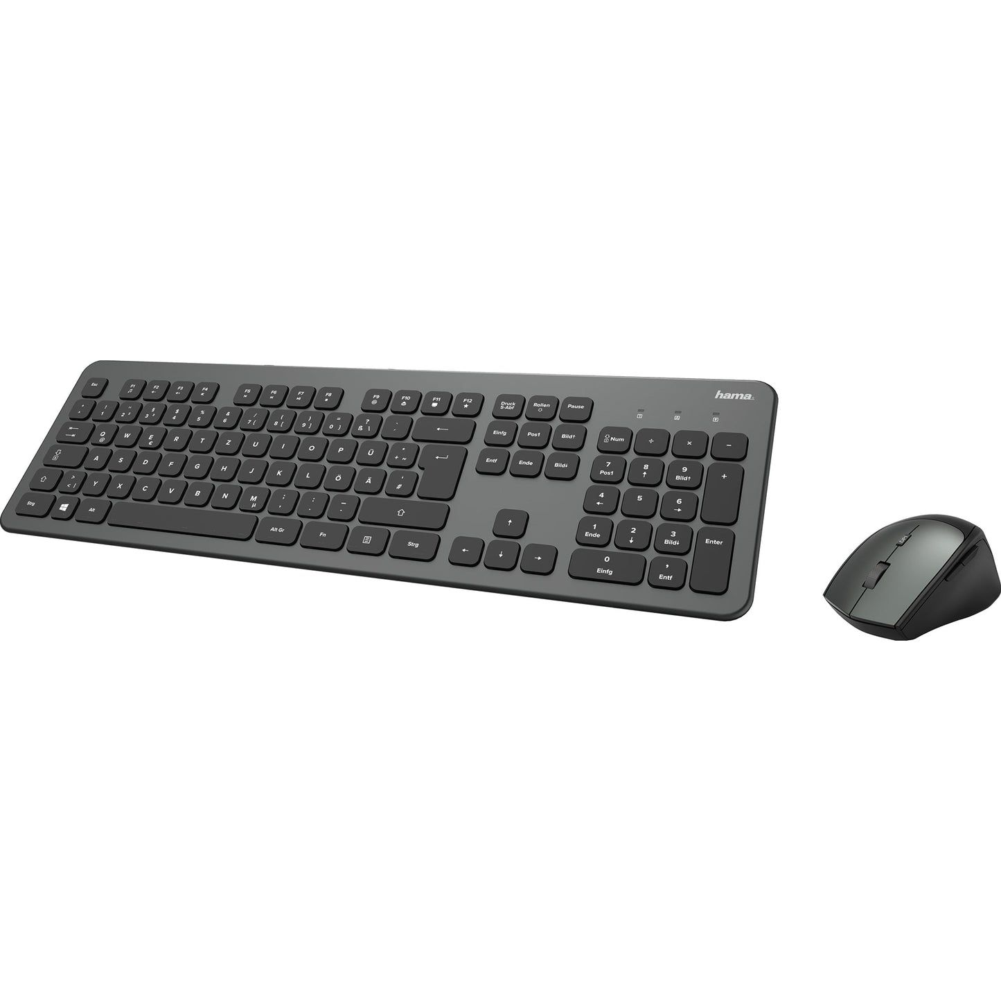 Hama Tastatur-Maus-Set KMW-700 QWERTZ Windows® universell USB-A 10m inkl. Empfänger anthrazit/schwarz
