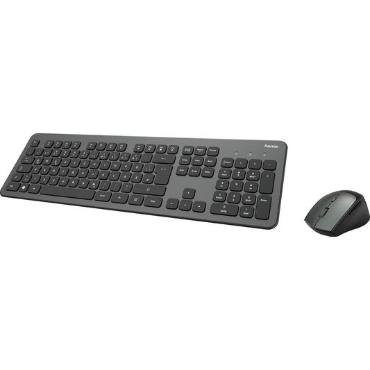 Hama Tastatur-Maus-Set KMW-700 QWERTZ Windows® universell USB-A 10m inkl. Empfänger anthrazit/schwarz