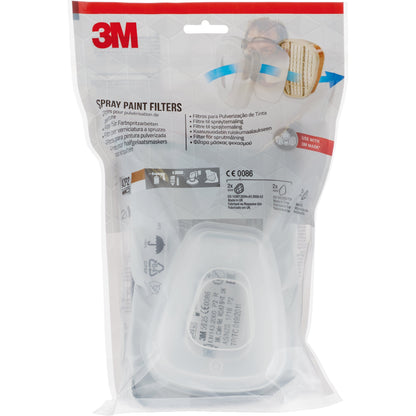 3M Atemfilter 6002CR 3M Halbmaske 6002C Polystyrol/Aktivkohle/Polypropylen 2 St./Pack.