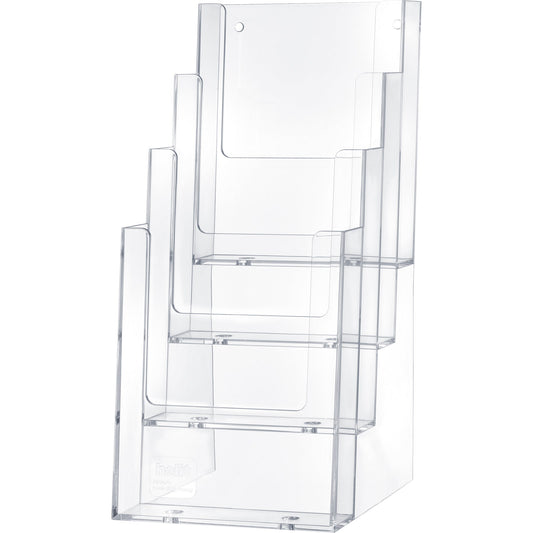 helit Prospekthalter the helpdesk 11,6 x 25,6 x 17 cm (B x H x T) 4 x 1/3 DIN A4 Polystyrol glasklar 4 Fächer
