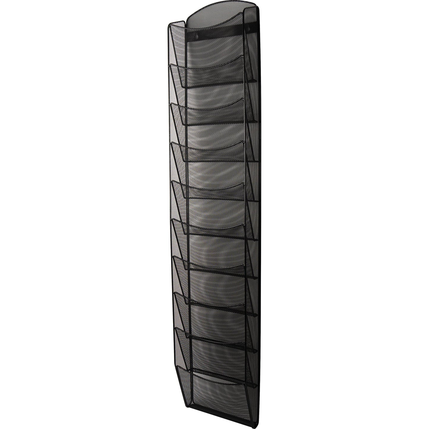 helit Prospekthalter Mesh the news network 26 x 129 x 10,4 cm (B x H x T) DIN A4 Stahl schwarz 10 Fächer