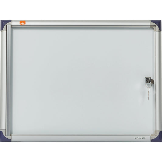 Nobo® Schaukasten Innenbereich 50,5 x 38,5 x 2,5 (B x H x T) 2 x DIN A4 mit Schloss Aluminium/Kunststoff silber