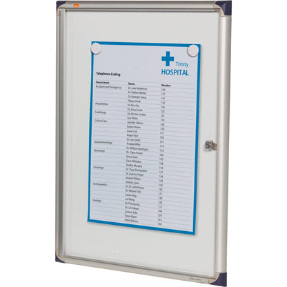 Nobo® Schaukasten Innenbereich 68 x 51 x 2,5 cm (B x H x T) 4 x DIN A4 mit Schloss Aluminium/Kunststoff silber