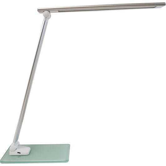 UNILUX Tischleuchte POPY F 5 kWh/1.000h Netzbetrieb, USB weiß/metallgrau
