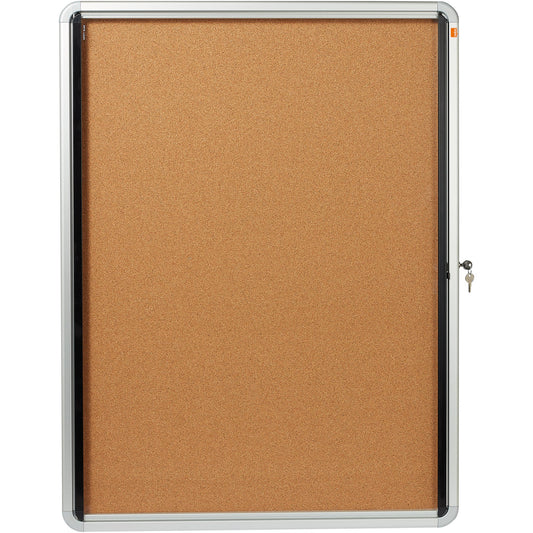 Nobo® Schaukasten Premium Plus Innenbereich 70,8 x 96,9 x 4,3 cm (B x H x T) 9 x DIN A4 mit Schloss Aluminium silber