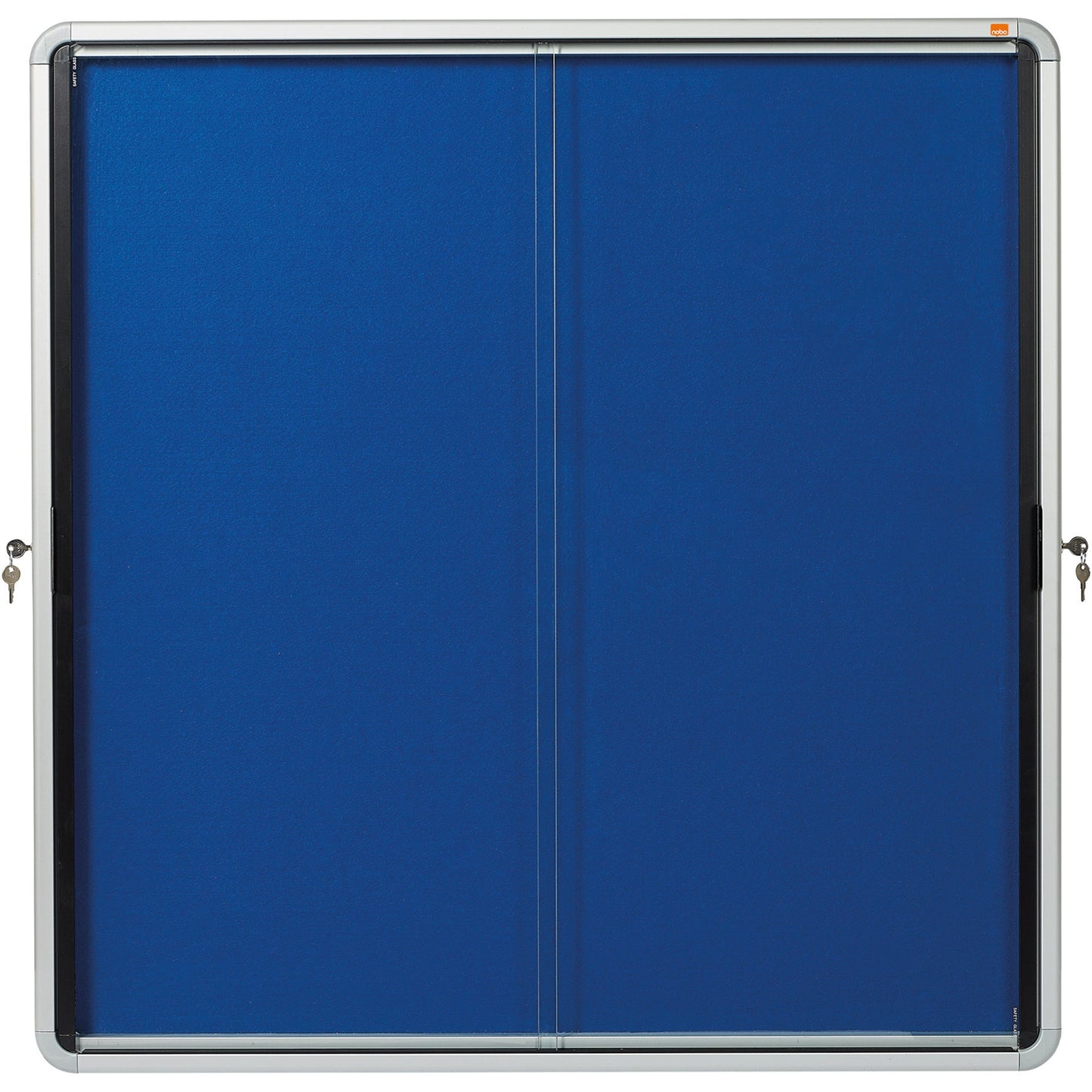 Nobo® Schaukasten Premium Plus Innenbereich 92,2 x 96,7 x 6,3 cm (B x H x T) 12 x DIN A4 mit Schloss Aluminium silber