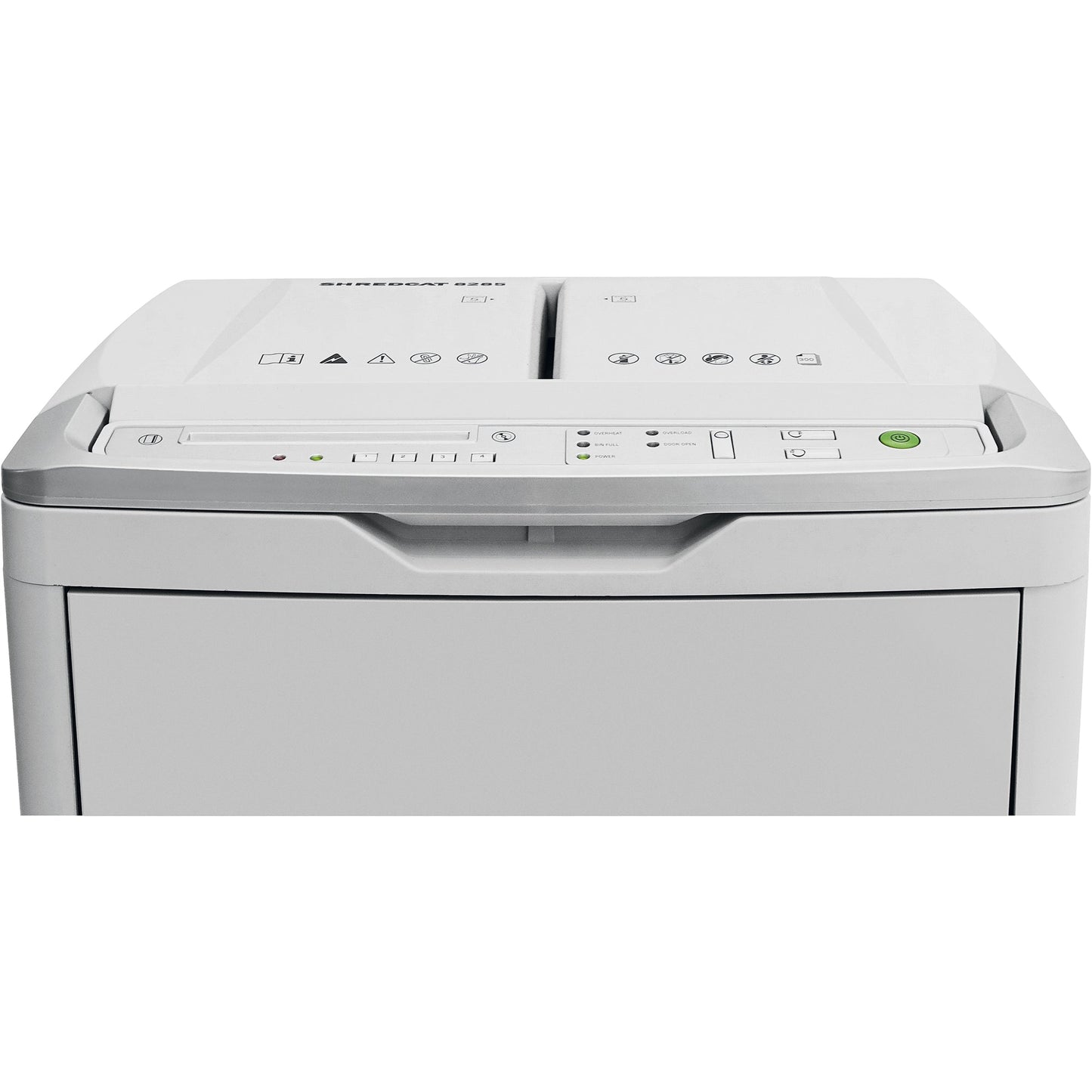 Shredcat Aktenvernichter SHREDCAT 8285 CC P-4 Papier, Heftklammern, Kreditkarten, CDs/DVDs Partikelschnitt 6 Bl. manuell, 350 Bl. automatisch hellgrau