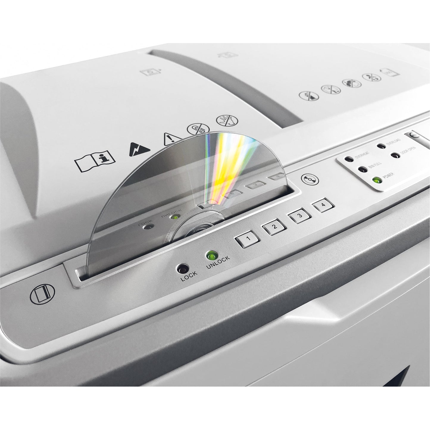 Shredcat Aktenvernichter SHREDCAT 8285 CC P-4 Papier, Heftklammern, Kreditkarten, CDs/DVDs Partikelschnitt 6 Bl. manuell, 350 Bl. automatisch hellgrau