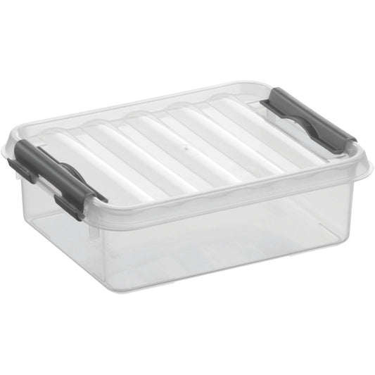 Sunware Aufbewahrungsbox Q-line 20 x 6,5 x 15 cm (B x H x T) 1l Kunststoff transparent