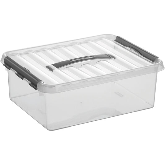 Sunware Aufbewahrungsbox Q-line 40 x 14 x 30 cm (B x H x T) DIN A4 12l Kunststoff transparent