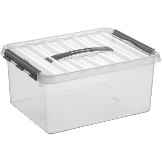 Sunware Aufbewahrungsbox Q-line 40 x 18,5 x 30 cm (B x H x T) 15l Kunststoff transparent
