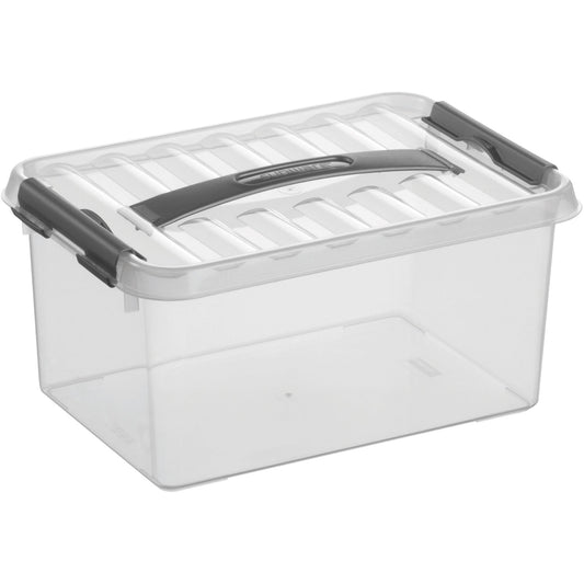Sunware Aufbewahrungsbox Q-line 30 x 14 x 20 cm (B x H x T) DIN A5 6l Kunststoff transparent
