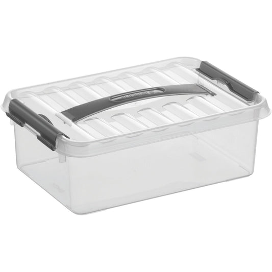 Sunware Aufbewahrungsbox Q-line 30 x 10 x 20 cm (B x H x T) DIN A5 4l Kunststoff transparent