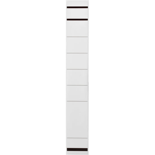 Ordnerrückenetikett schmal/lang 39 x 285 mm (B x H) selbstklebend mit Griffloch weiß 10 Etik./Pack.