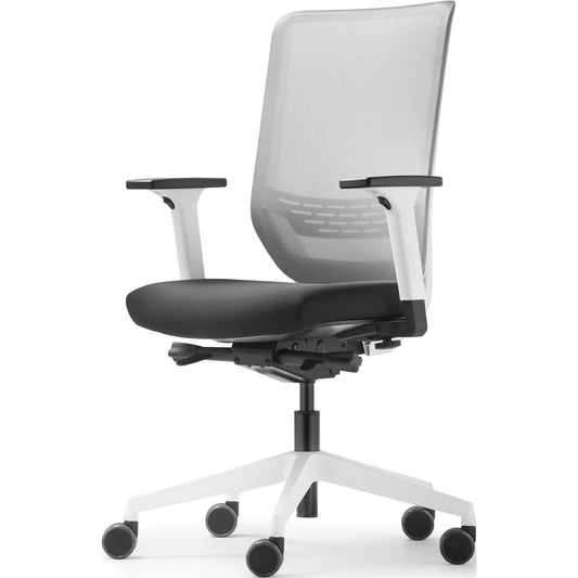 Trend Office Bürodrehstuhl to-sync work mesh pro white 41-52cm Synchronmechanik Rolle weich gebremst (für Hartboden) Polyamid
