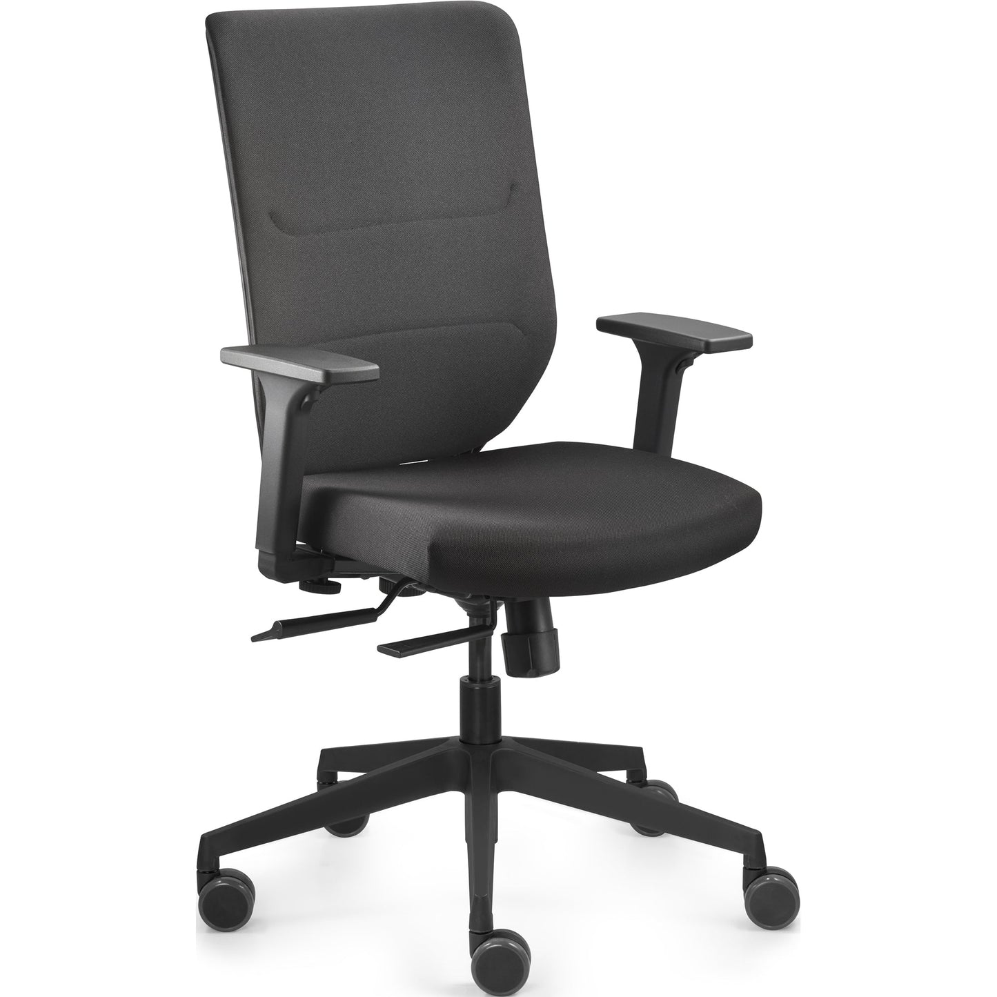 Trend Office Bürodrehstuhl to-sync work comfort 42-53cm Synchronmechanik Rolle universell (für Hart- und Teppichböden) Polyamid schwarz