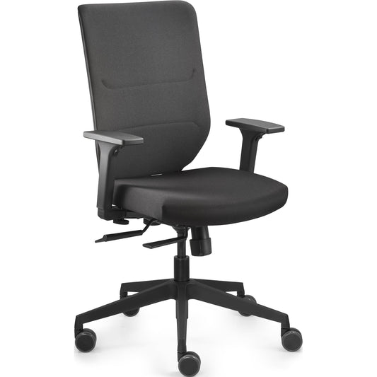 Trend Office Bürodrehstuhl to-sync work comfort 42-53cm Synchronmechanik Rolle universell (für Hart- und Teppichböden) Polyamid schwarz