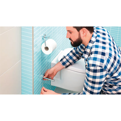 tesa® WC-Rollenhalter SMOOZ 5 x 12,5 cm (Ø x H) 1 Rolle inkl. Klebelösung Metall chrom