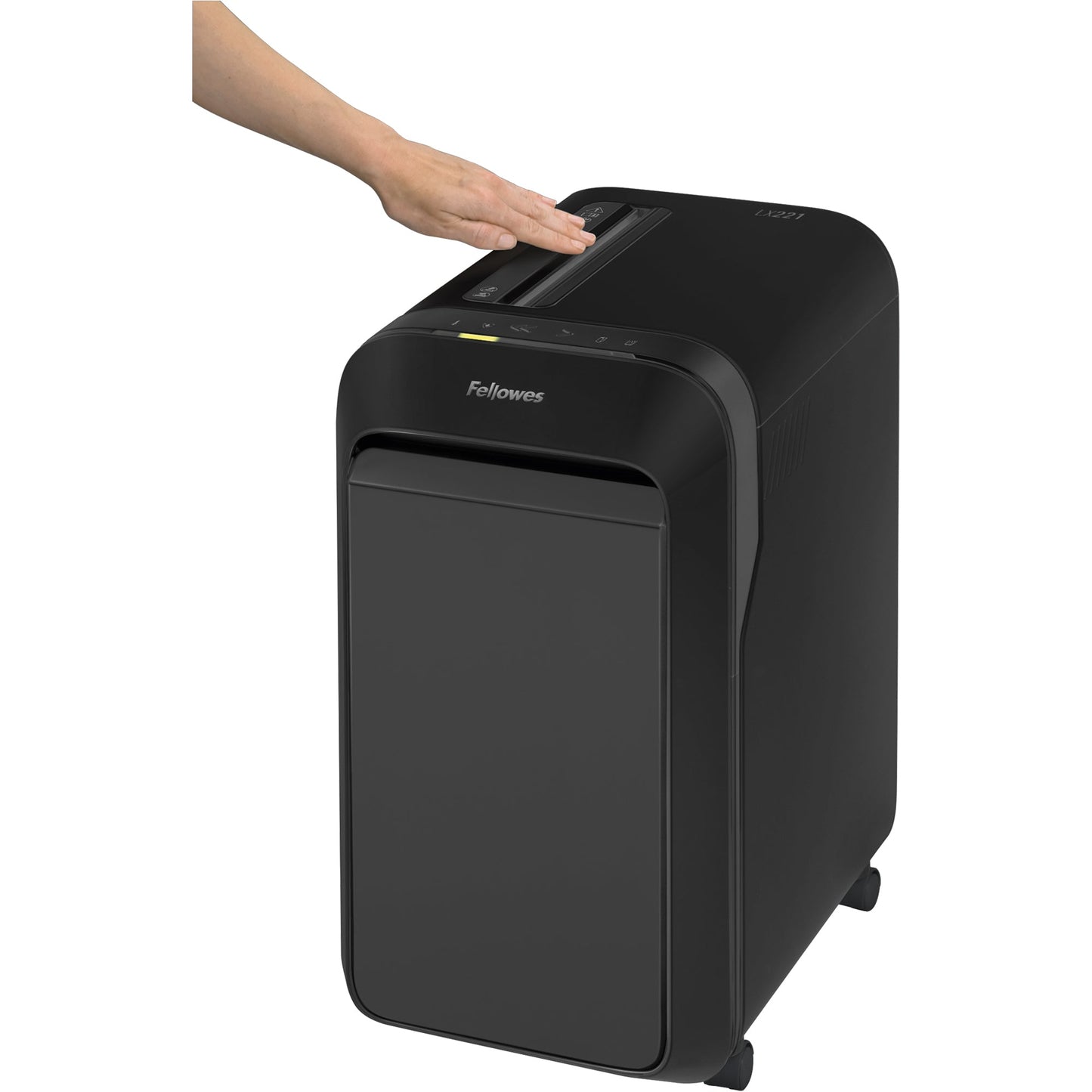 Fellowes® Aktenvernichter Powershred® LX 221 P-5 Papier, Heftklammern, Büroklammern, Kreditkarten Partikelschnitt 20 Bl. schwarz