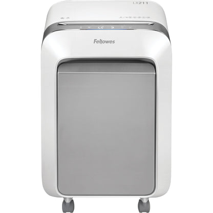 Fellowes® Aktenvernichter Powershred® LX 211 P-5 Papier, Heftklammern, Büroklammern, Kreditkarten Partikelschnitt 15 Bl. weiß