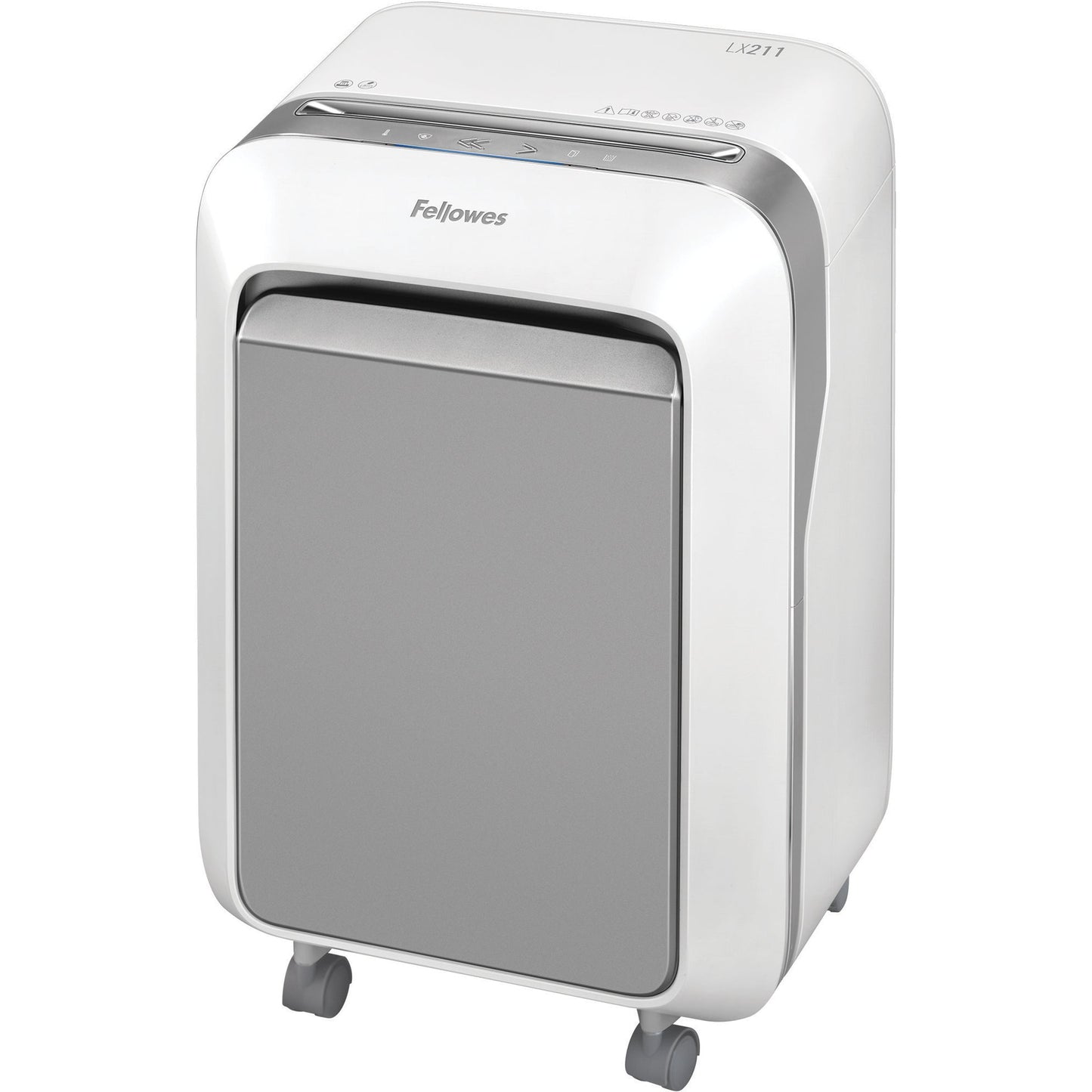 Fellowes® Aktenvernichter Powershred® LX 211 P-5 Papier, Heftklammern, Büroklammern, Kreditkarten Partikelschnitt 15 Bl. weiß