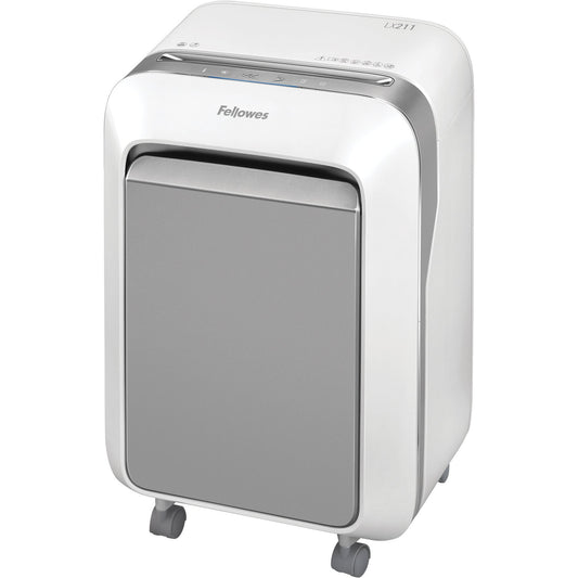 Fellowes® Aktenvernichter Powershred® LX 211 P-5 Papier, Heftklammern, Büroklammern, Kreditkarten Partikelschnitt 15 Bl. weiß