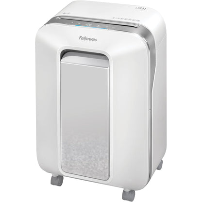 Fellowes® Aktenvernichter Powershred® LX 201 P-5 Papier, Heftklammern, Büroklammern, Kreditkarten Partikelschnitt 12 Bl. weiß