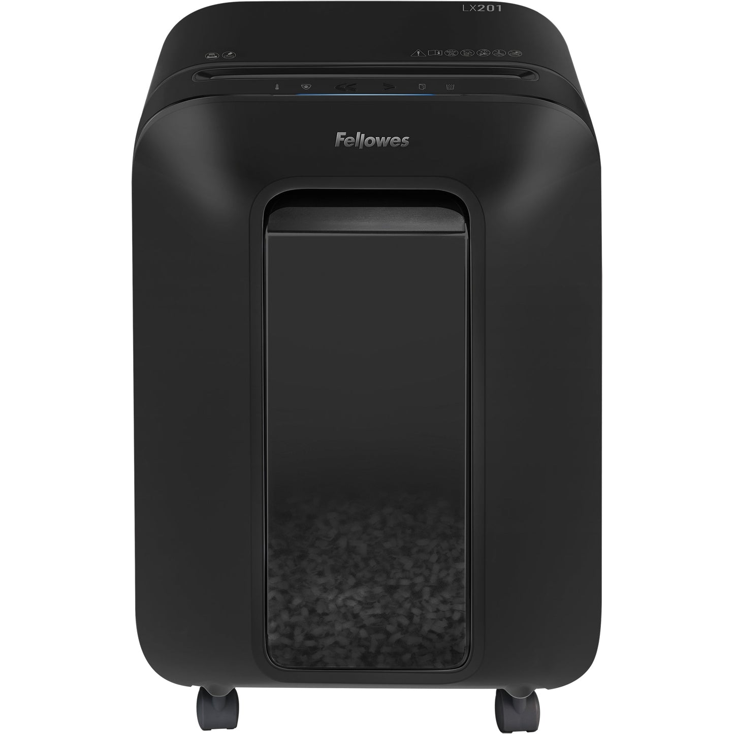 Fellowes® Aktenvernichter Powershred® LX 201 P-5 Papier, Heftklammern, Büroklammern, Kreditkarten Partikelschnitt 12 Bl. schwarz