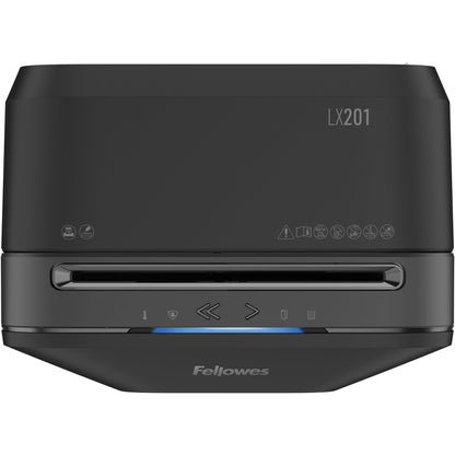 Fellowes® Aktenvernichter Powershred® LX 201 P-5 Papier, Heftklammern, Büroklammern, Kreditkarten Partikelschnitt 12 Bl. schwarz