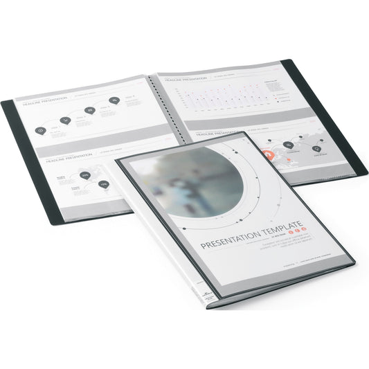 DURABLE Sichtbuch DURALOOK® PLUS DIN A4 Polypropylen schwarz 10 Hüllen