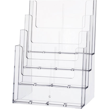 helit Prospekthalter the helpdesk 24 x 34 x 19,2 cm (B x H x T) DIN A4 Polystyrol glasklar 4 Fächer
