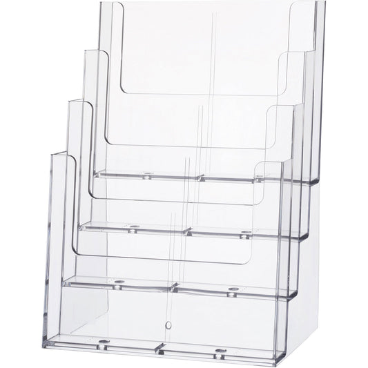 helit Prospekthalter the helpdesk 24 x 34 x 19,2 cm (B x H x T) DIN A4 Polystyrol glasklar 4 Fächer