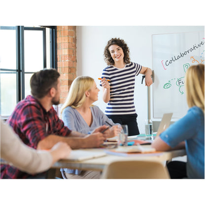 Nobo® Whiteboard Impression Pro Mobil Nano CleanT Maße der Oberfläche: 150 x 120 cm (B x H) Tafel magnethaftend beidseitig beschreibbar inkl. Nobo-Stift Stahl emailliert weiß