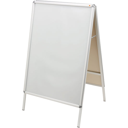 Nobo® Kundenstopper Premium Plus 90 x 148,5 x 7 cm (B x H x T) DIN A0 Vierarmfuß Aluminium alu